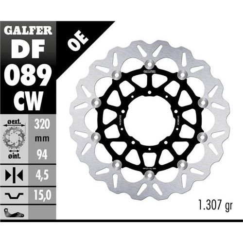 DISQUE GALFER WAVE FLOTTANT ROUTE CBR 1000 RR FIREBLA 2017- 320X4.5MM