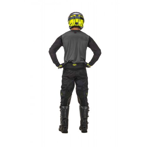 MAILLOT FLY KINETIC K220 2020 NOIR/GRIS/JAUNE FLUO