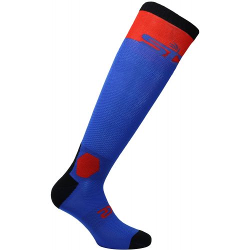 CHAUSSETTES SIXS LONG RACING, TURQUOISE/RED