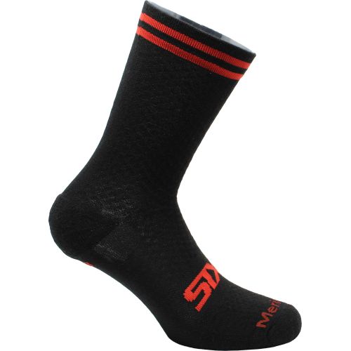 CHAUSSETTES SIXS MERINOS, RED STRIPES