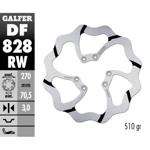 DISQUE AVANT GALFER WAVE FIXE GROOVE 270MM