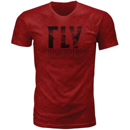 T-SHIRT FLY MOUNTAIN BLAZE RED HEATHER