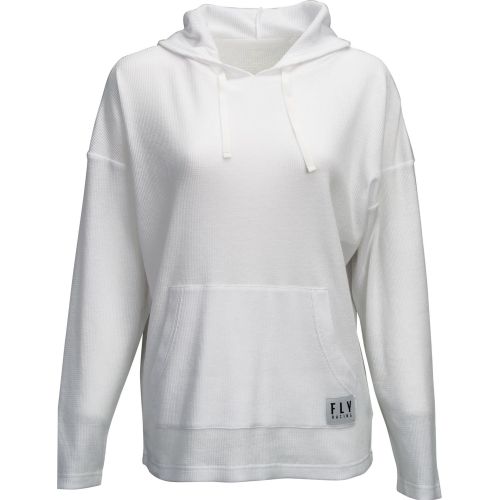 SWEAT À CAPUCHE FLY FEMME OVERSIZED THERMAL BLANC
