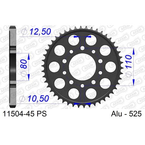 COURONNE ALU AFAM #525 CBR/VF400F 11504