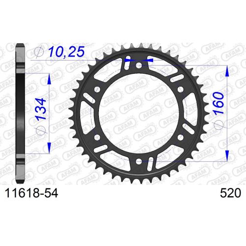 COURONNE ALU AFAM #520 HONDA CBR RR 11618