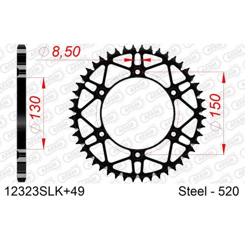 COURONNE AFAM ACIER AB #520 12323SLK