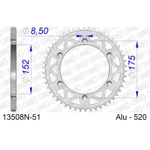 COURONNE ALU AFAM #520 13508N