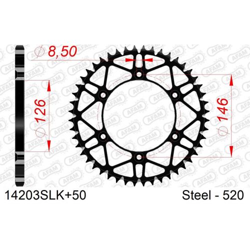 COURONNE AFAM ACIER AB #520 14203SLK