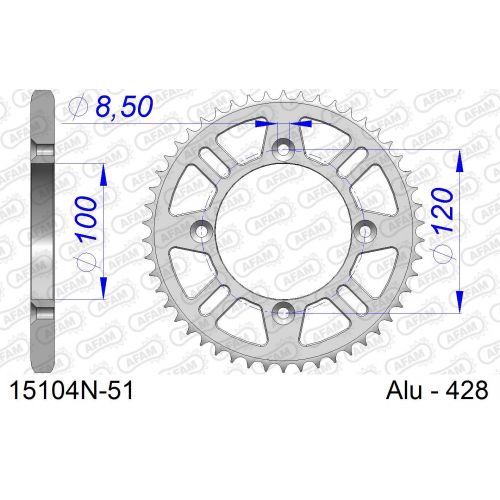 COURONNE ALU AFAM #428 15104N