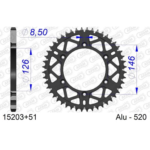 COURONNE ALU AFAM #520 S/C 15203