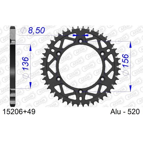 COURONNE ALU AFAM #520 S/C 15206