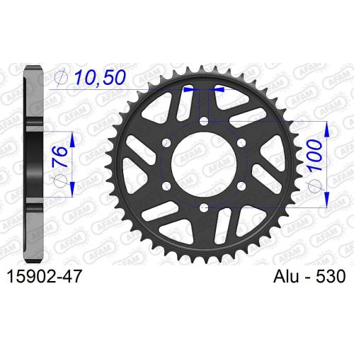 COURONNE ALU AFAM #530 GSXR750R 15902