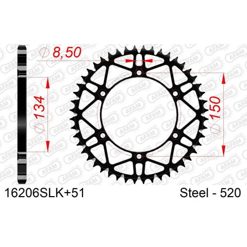 COURONNE AFAM ACIER AB #520 16206SLK