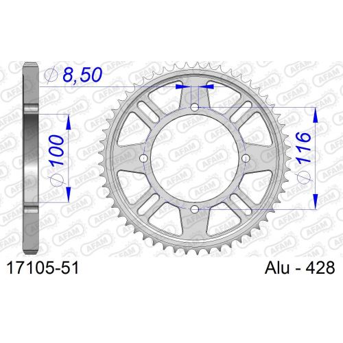 COURONNE ALU AFAM #428 17105