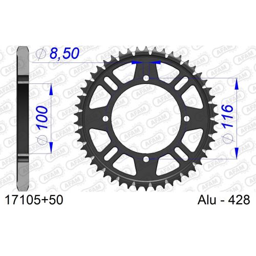 COURONNE ALU AFAM #428 17105