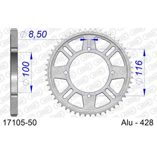 COURONNE ALU AFAM #428 17105