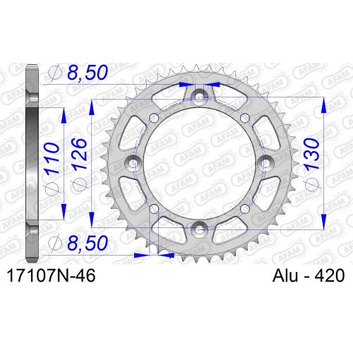 COURONNE ALU AFAM #420 17107N