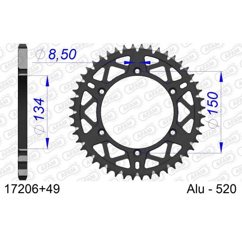 COURONNE ALU AFAM #520 S/C 17206