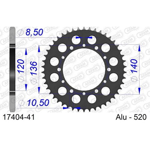 COURONNE ALU AFAM #520 17404