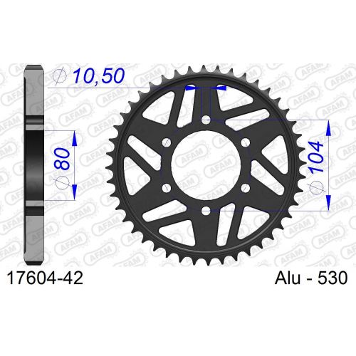 COURONNE ALU AFAM #530 ZXR 400/750 17604