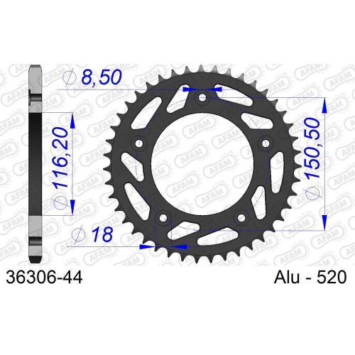 COURONNE ALU AFAM #520 APR RS 250 36306