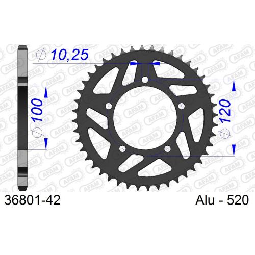 COURONNE ALU AFAM #520 RSV1000 36801