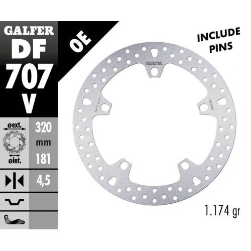DISC GALFER ROND FIX 320/181 BMW IDEM 168B407D7
