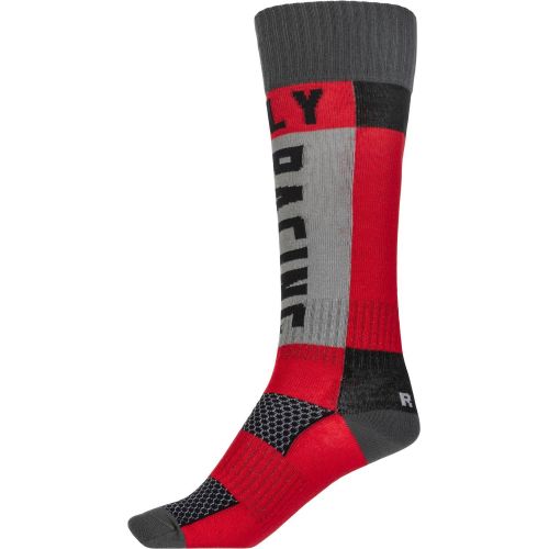 CHAUSSETTES FLY MX THIN ROUGE/GRIS