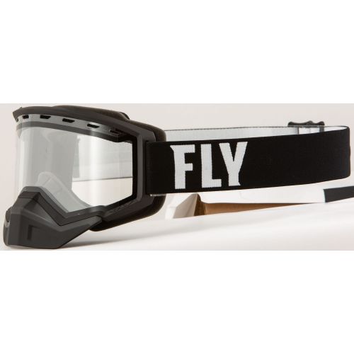 MASQUE FLY FOCUS SNOW BLACK/WHITE W/ CLEAR LENS