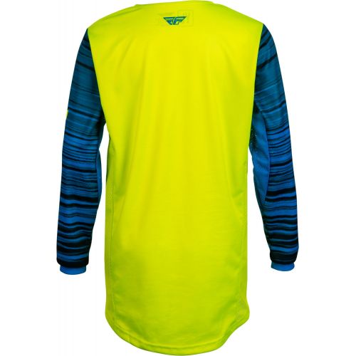 MAILLOT FLY KINETIC WAVE JAUNE FLUO/BLEU