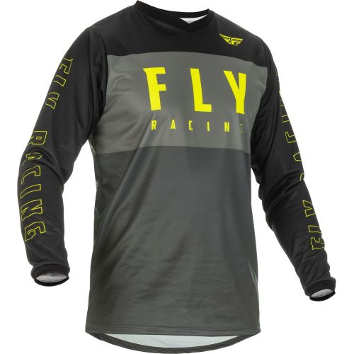 MAILLOT FLY F-16 GRIS/NOIR/JAUNE FLUO