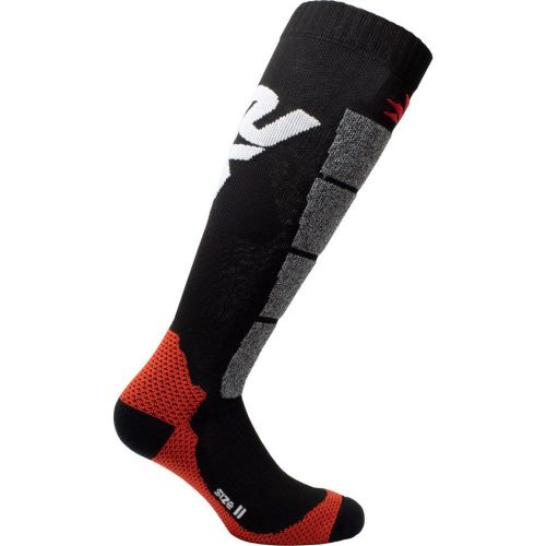 CHAUSSETTES MOTO HAUTE SIXS SPEED 2, RED/BLACK