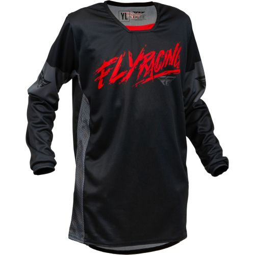 MAILLOT FLY KINETIC KHAOS NOIR/ROUGE/GRIS
