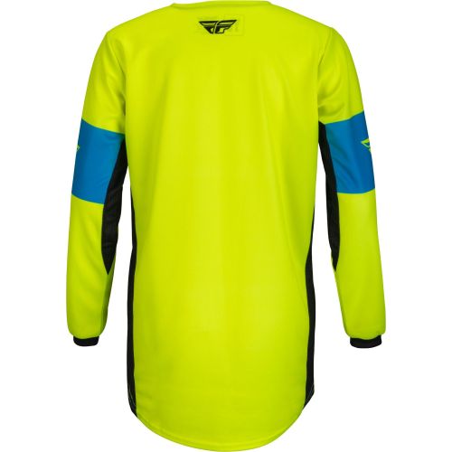 MAILLOT FLY KINETIC KHAOS JAUNE FLUO/NOIR/CYAN