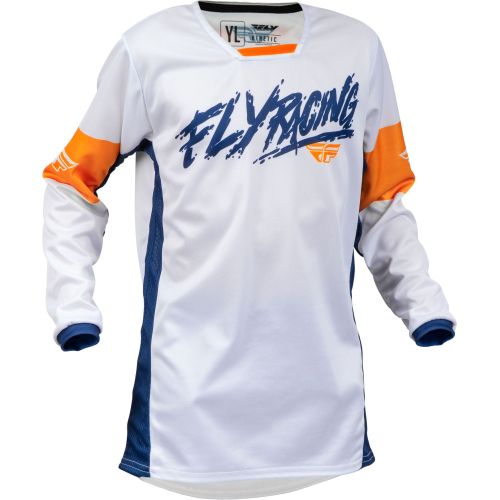 MAILLOT FLY KINETIC KHAOS BLANC/NAVY/ORANGE