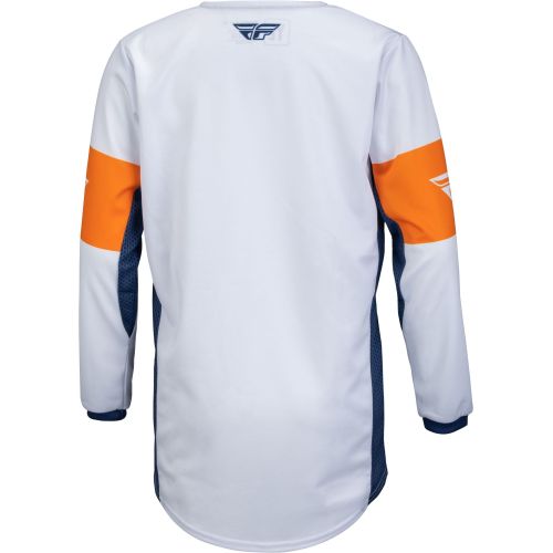 MAILLOT FLY KINETIC KHAOS BLANC/NAVY/ORANGE