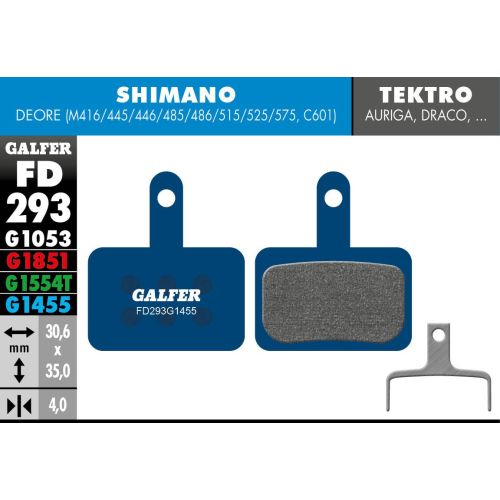 PLAQUETTES GALFER ROUTE SHIMANO DEORE (B03S)
