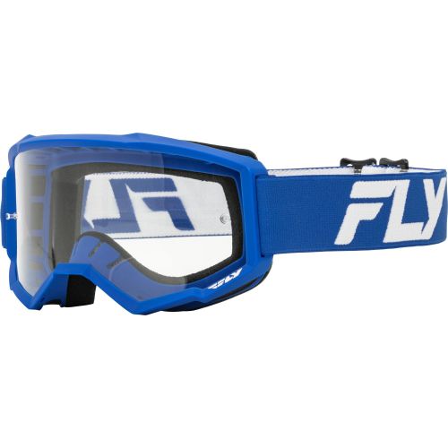 MASQUE FLY FOCUS BLEU/BLANC W/ CLEAR LENS