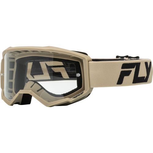 MASQUE FLY FOCUS KAKI/NOIR W/ CLEAR LENS