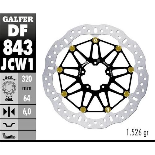 DISQ GALFER R FLOATECH 320X6MM KTM 1290 SUPER DUKE R/RR/GT/R EVO 16-