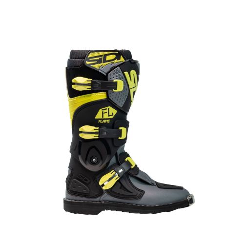 BOTTES SIDI FLAME JUNIOR NOIR/LIME