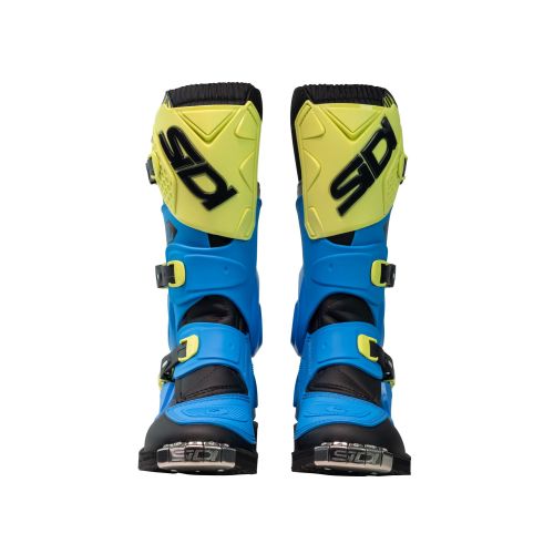 BOTTES SIDI FLAME JUNIOR BLEU CLAIR/LIME/NOIR