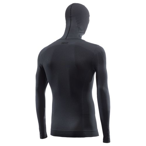 MAILLOT A CAPUCHE SIXS TS2 DB, DARK GREY/BLACK