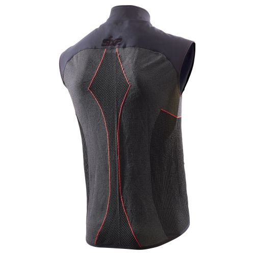 GILET SIXS  WTS V3 WIND STOPPER SANS MANCHE, BLACK/RED