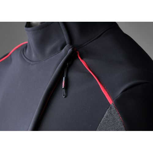 GILET SIXS  WTS V3 WIND STOPPER SANS MANCHE, BLACK/RED