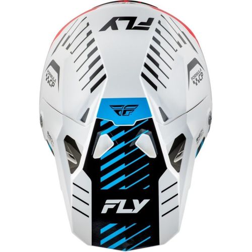 CASQUE FLY FORMULA CP SLICE BLANC/ROUGE/CYAN