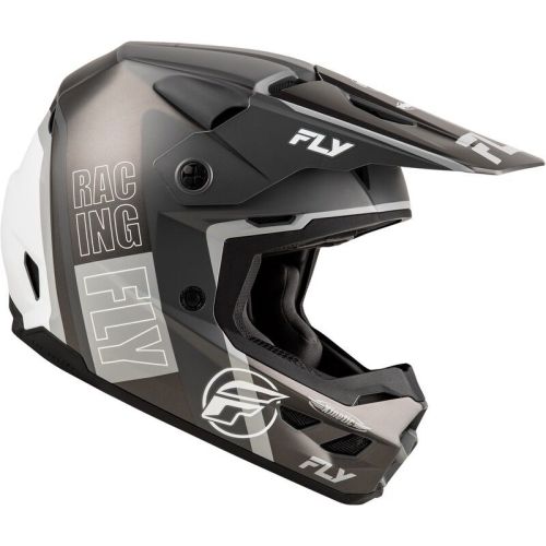 CASQUE FLY KINETIC RALLY MATTE GRIS/NOIR/BLANC