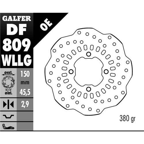 DISQUE GALFER WAVE FIXE RACING TRIAL 150X2.9MM