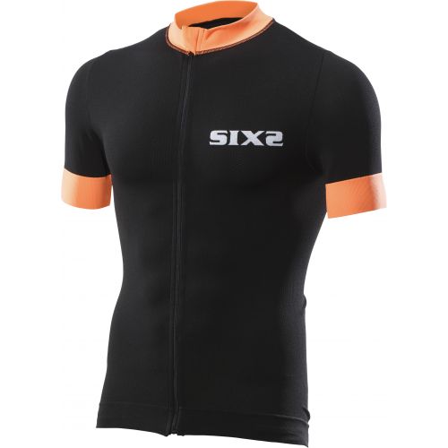 MAILLOT SIXS BIKE 3 STRIPES, NOIR ORANGE