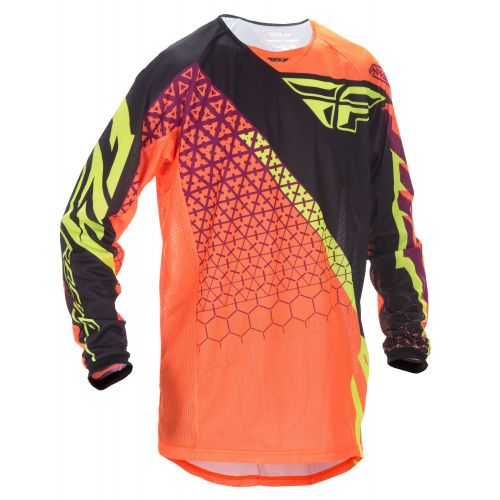 MAILLOT KINETIC MESH ORANGE FLUO/NOIR/JAUNE FLUO